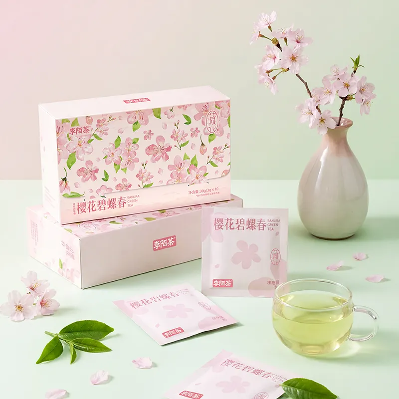 「李陌茶」櫻花碧螺春 30g/盒*3盒+憶水冷變鋁杯 350ml × 1個